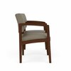 Lesro Lenox Wood 2 Seat Tandem Seating Wood Frame, Walnut, MD Farro Upholstery LW2103